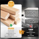 Ghosthorn Fishing Rod Holders for Garage Fishing Pole Rack Hold up to 10 Rods Fishing Pole Holders Wooden Organizer Fishing Rod Rack car Fishing Gear Storage Equipment (4 Tier)