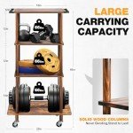 Ghosthorn Fishing Rod Holders for Garage Fishing Pole Rack Hold up to 10 Rods Fishing Pole Holders Wooden Organizer Fishing Rod Rack car Fishing Gear Storage Equipment (4 Tier)