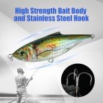 GULULUT Fishing Lures for Freshwater Saltwater, Lipless Crankbait for Up Water Layer, Lifelike Fishing Baits to Improve Fishing Efficiency, Suitable for Bass Trout Catfish Pike Walleye, Gift for Men