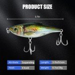 GULULUT Fishing Lures for Freshwater Saltwater, Lipless Crankbait for Up Water Layer, Lifelike Fishing Baits to Improve Fishing Efficiency, Suitable for Bass Trout Catfish Pike Walleye, Gift for Men
