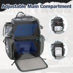 Piscifun Fishing Tackle Backpack with 4 Trays, Large Outdoor Storage Tackle Bag with Protective Rain Cover, VEIL Camouflage