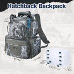 Piscifun Fishing Tackle Backpack with 4 Trays, Large Outdoor Storage Tackle Bag with Protective Rain Cover, VEIL Camouflage