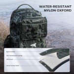 KastKing BaitSpace 50L Fishing Tackle Backpack, Water-Resistant Fishing Bag With Removable Bait Binder & 4 Tackle Boxes, Rod Holders, Durable Ripstop Nylon For Fishing Gear and Equipment,Black Camo