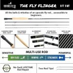 Ventures Fly Co. | Weekend Warrior Starter Package | 23 Fly Fishing Accessories Complete Combo | Includes Rod, Reel, Line, Flies, Leader, Tippet, Forceps, Nipper, Net, Sling Pack, and More!