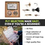 Ventures Fly Co. | Weekend Warrior Starter Package | 23 Fly Fishing Accessories Complete Combo | Includes Rod, Reel, Line, Flies, Leader, Tippet, Forceps, Nipper, Net, Sling Pack, and More!