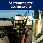 PENN Wrath II Saltwater Spinning Fishing Reel, Size 4000, Right/Left Handle Position, Corrosion-Resistant Graphite Body, Machined Anodized Aluminum Spool