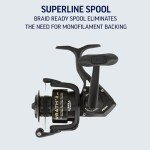 PENN Wrath II Saltwater Spinning Fishing Reel, Size 4000, Right/Left Handle Position, Corrosion-Resistant Graphite Body, Machined Anodized Aluminum Spool