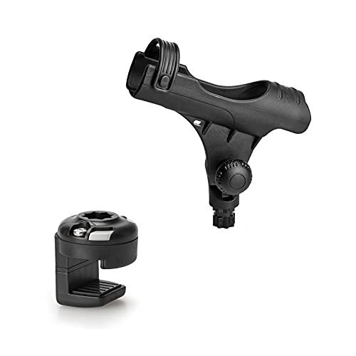 RAILBLAZA Pontoon Fishing Rod Holder with Universal Boat Mount for Spinning Rods, Baitcasters, or Fly Rods