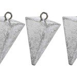 Dr.Fish 5 Pack Pyramid Sinkers Saltwater Lead Fishing Weight 1oz-32oz/2LB Triangle Surf Fishing Bank River Catfishing Pompano 2oz