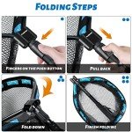 PLUSINNO Floating Fishing Net, Rubber Coated Fish net for Easy Catch and Release, Fishing Nets Freshwater for Bass, Trout, Walleye, Kayak, Folding Landing Net for Easy to Carry and Storage