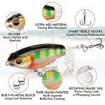 TRUSCEND Top Water Fishing Lures with BKK Hooks, Whopper Fishing Lures for Freshwater or Saltwater, Floating Lure for Bass Catfish Pike, Fishing Wobble Surface Bass Bait Teasers Fishing Gifts for Men