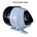 Spincast Fishing Reel 12LB Smooth Drag 3.4:1 Gear Ratio Trouble Free Push Button Bait Casting Right Hand Retrieve,Durable All-Metal Gears Pre-Spooled with 0.28mm 120m Monofilament Line (White)