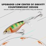 TRUSCEND Top Water Fishing Lures with BKK Hooks, Whopper Fishing Lures for Freshwater or Saltwater, Floating Lure for Bass Catfish Pike, Fishing Wobble Surface Bass Bait Teasers Fishing Gifts for Men