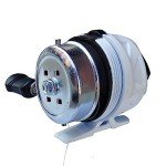 Spincast Fishing Reel 12LB Smooth Drag 3.4:1 Gear Ratio Trouble Free Push Button Bait Casting Right Hand Retrieve,Durable All-Metal Gears Pre-Spooled with 0.28mm 120m Monofilament Line (White)