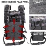 Ghanneey Fishing Backpack with Plenty of Storage Space for Hiking Camping