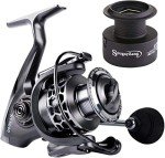 Sougayilang Fishing Reel 13+1BB Light Weight Ultra Smooth Aluminum Spinning Fishing Reel with Free Spare Graphite Spool (XY2000)