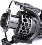 Sougayilang Fishing Reel 13+1BB Light Weight Ultra Smooth Aluminum Spinning Fishing Reel with Free Spare Graphite Spool (XY2000)