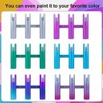 Marinebaby Fishing Boat Rod Holder Aluminum, 3/4 Link Tube Aluminum Rod Rack, Suit Boats & Yacht Silver & Blue (Silver:3 Tube)