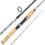 Sougayilang Spinning & Casting Rods, Strong Carbon&Glass Composite Fishing Rod with Stainless Steel Line Guides for Bass, Trout, Panfish, Catfish - Spinning- 5'6"