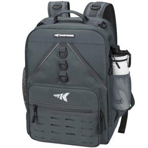 KastKing Karryall Medium Fishing Tackle Daily Backpack, Large Storage Water-resistant Fishing Bag Store Gear and Equipment