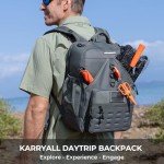 KastKing Karryall Medium Fishing Tackle Daily Backpack, Large Storage Water-resistant Fishing Bag Store Gear and Equipment