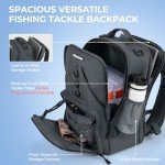 KastKing Karryall Medium Fishing Tackle Daily Backpack, Large Storage Water-resistant Fishing Bag Store Gear and Equipment