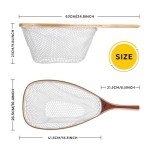 SF Fly Fishing Landing Soft Rubber Mesh Trout Catch and Release Net with Green Magnetic Net Release Combo Kit (Clear A Combo Small Holes)