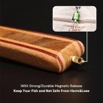 SF Fly Fishing Landing Soft Rubber Mesh Trout Catch and Release Net with Green Magnetic Net Release Combo Kit (Clear A Combo Small Holes)