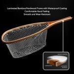 SF Fly Fishing Landing Soft Rubber Mesh Trout Catch and Release Net with Green Magnetic Net Release Combo Kit (Clear A Combo Small Holes)