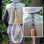 SF Fly Fishing Landing Soft Rubber Mesh Trout Catch and Release Net with Green Magnetic Net Release Combo Kit (Clear A Combo Small Holes)