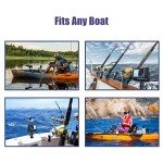 Fish Finder Mount Base, Universal 360° Rotation Ball-Mount Fish Finder Bracket, Nylon & Stainless Steel Electronic Fish Finder Holder for Marine Boat Kayak Pontoon Canoe Helix Garmin, 4*Srews, 4*Nuts