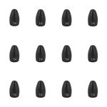 Fishfun 12Pcs Tungsten Flipping Fishing Weights, Sizes Engraved Worm Sinkers for Bass Fishing, 1/8oz, Black Anodized