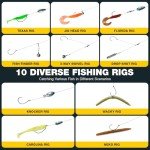 Ghosthorn Fishing Gear Set Fishing Tackle Box with Tackle Included Fishing Accessories Kit Organized fishing Lures Hooks Weights Beads for Bass Trout Walleye (340pcs Fishing Accessories Kit)