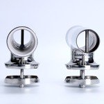 Amarine Made 4 Pcs Fishing Rod Holder, Stainless Tournament Style Clamp on Rod Holder, Rail Mount Fishing Pole Holder for Rails 1-1/4" to 2"