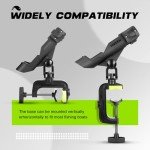 Fishing Rod Holders for Boat, Upgraded Fishing Pole Holders with Enlarge Clamp for Most Rod, Adjustable Fishing Rod Rack Fit Round/Square Tubes（2Pack）