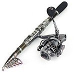 Sougayilang Spinning Fishing Rod and Reel Combos Portable Telescopic Fishing Pole Spinning reels for Travel Saltwater Freshwater Fishing(2.1M/6.89FT)