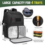 MATEIN Fishing Backpack Tackle Box, Water Resistant Tackle Backpack Fishing Bags with Cooler & Rod Holders, Large Fishing Tackle Bag Storage Fishing Gear Accessories, Fishing Gifts for Men, Black
