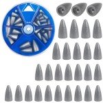 Bullet Fishing Sinkers Weights Slip Sinkers Kit-29pcs Fishing Worm Weights Assorted Set for Bass Fishing Saltwater