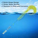 Bullet Fishing Sinkers Weights Slip Sinkers Kit-29pcs Fishing Worm Weights Assorted Set for Bass Fishing Saltwater