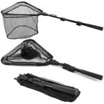 Fishing Net with Handle, Telescoping & Folding Fish Net for Easy Transport & Storage, Durable Freshwater & Saltwater Fishing Gear for Kids & Adults, Compact & Portable Design