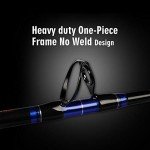 Fiblink 1-Piece/ 2-Piece Saltwater Offshore Trolling Rod Big Game Rod Conventional Boat Fishing Pole (1-Piece, 5'6" - 30-50lbs)