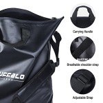 Buffalo Gear Fish Bag 25x23 inch with Airtight Waterproof Zipper Tournament Weigh-In Bag, Black