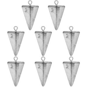 Fishing Weights Pyramid Sinkers Kit Bullet Fishing Weights Sinkers 1oz 2oz 3oz 4oz (2oz - 8pcs)