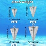 Fishing Weights Pyramid Sinkers Kit Bullet Fishing Weights Sinkers 1oz 2oz 3oz 4oz (2oz - 8pcs)
