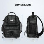 KastKing BaitSpace Standard Fishing Tackle Sling Bag, Water-resistant Backpack & Sling Pack for Bank, Wader & Boat Fishing, Rod & Beverage Holder, Adjustable Straps, Durable Nylon Fabric