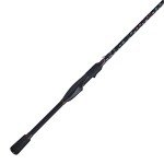 Abu Garcia 6’6” Vendetta Spinning Fishing Rod, 2-Piece Rod, 8-14lb Line Rating, Medium Heavy Rod Power, Fast Action, 1/4-3/4 oz. Lure Rating, Black