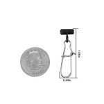 Dr.Fish 30 Pack Sinker Slides for Fishing, Sinker Weight Silder Line Slide Sleeve Swivel Duo Lock Snaps for Saltwater Bottom Fishing Fish Fider Rig Catfish Rig Black 110Lb