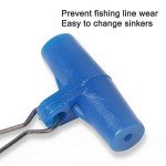 Dr.Fish 30 Pack Sinker Slides for Fishing, Sinker Weight Silder Line Slide Sleeve Swivel Duo Lock Snaps for Saltwater Bottom Fishing Fish Fider Rig Catfish Rig Black 110Lb