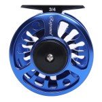 Raprance Fly Fishing Reel,CNC-Machined Aluminum Alloy Fly Reel Large Arbor Fly Reel, 3/4, 5/6, 7/8 wt Blue(7/8wt)