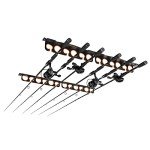 KastKing SafeGuard Fishing Rod Holder for Garage, Wall or Ceiling Mounted Fishing Rod Rack Storage Organizer, Fishing Pole Holder Holds 12 Rods or Combos in Less Than 36 Inches